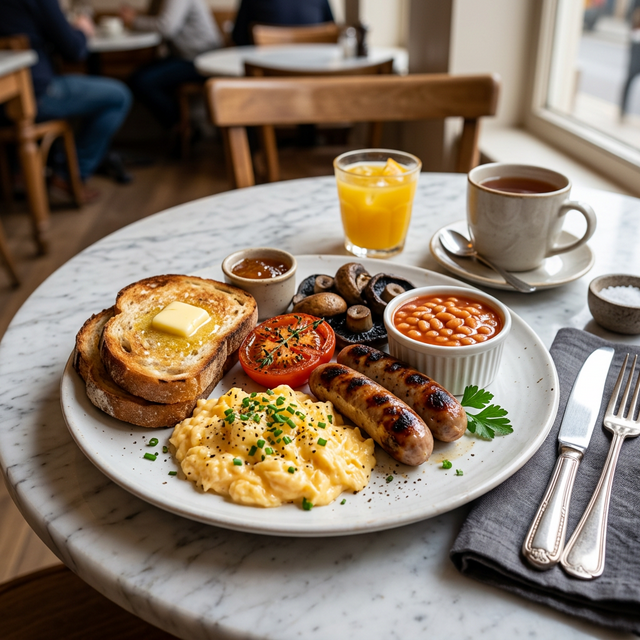 English breakfast at Caffè Concerto